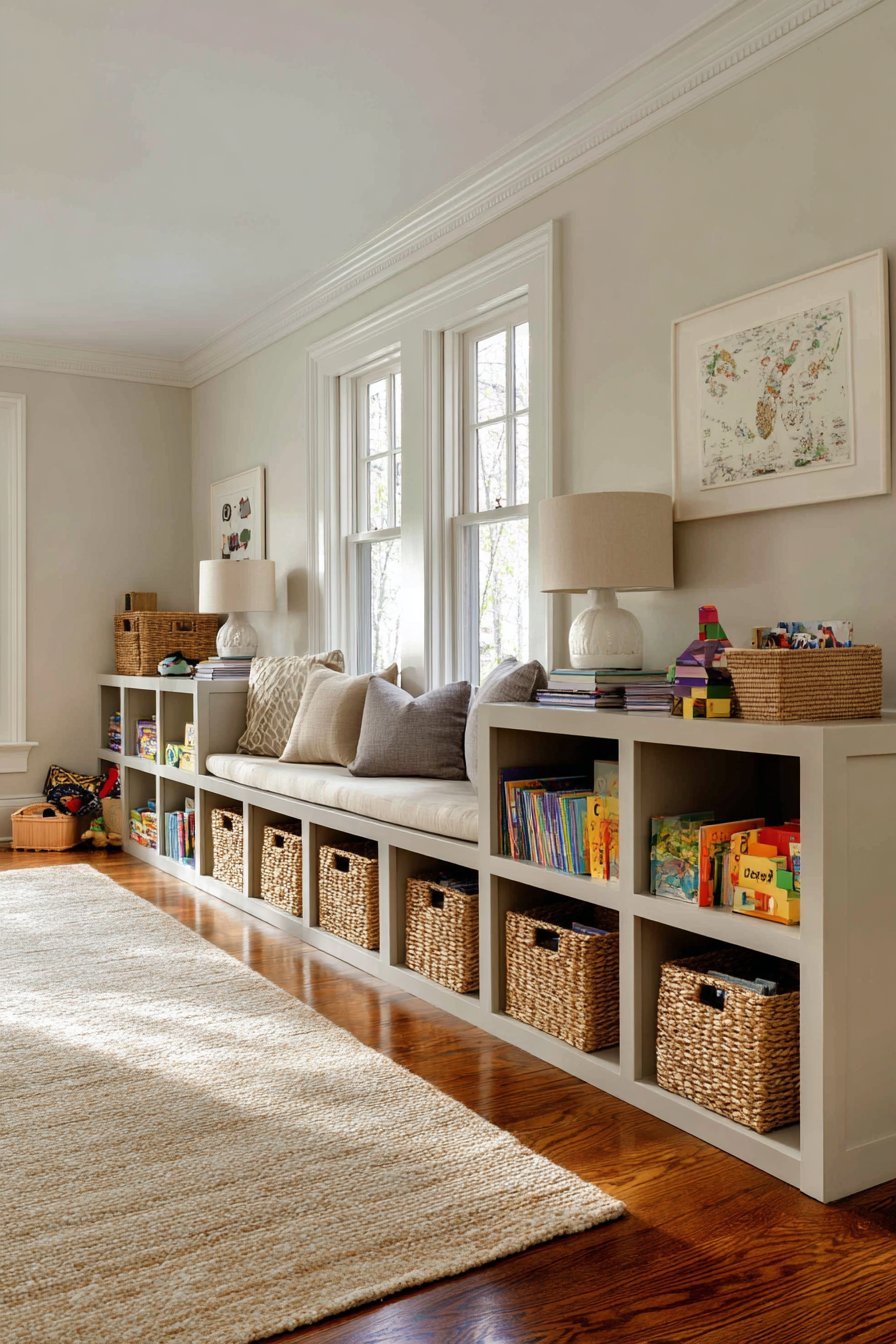 Twin Nursery Symmetrical Built-In Matching Units