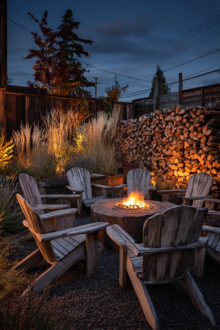 Circular Campfire Gathering