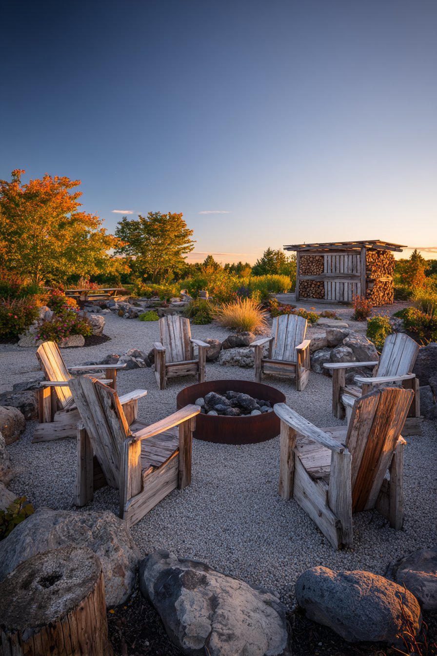 Circular Campfire Gathering