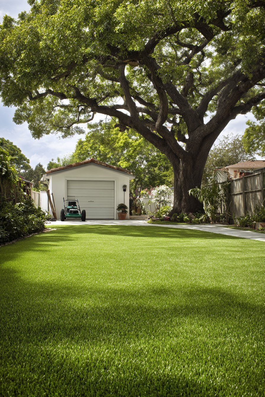 Healthy Lawn with Natural Wear