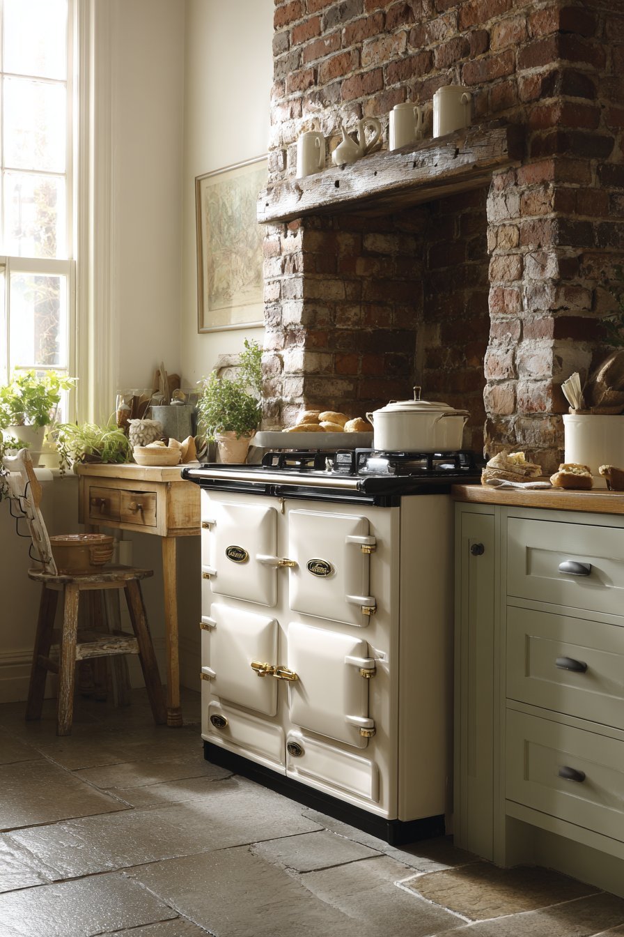 Rayburn Cooker Inglenook Kitchen