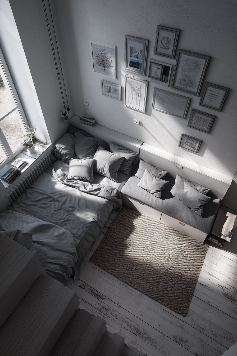 Diagonal Corner Bed Placement