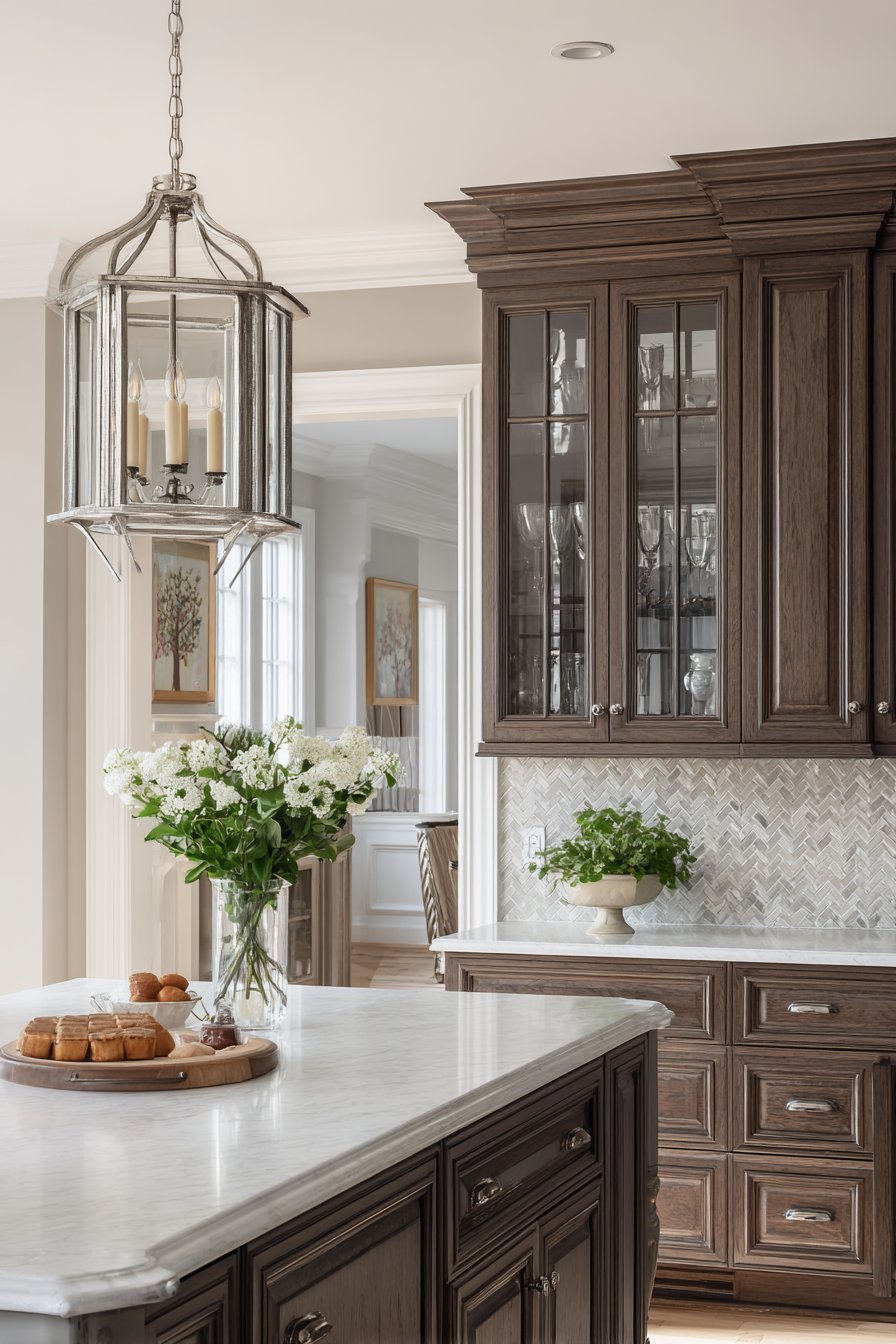 Traditional Kitchen with Tongue and Groove Ceiling