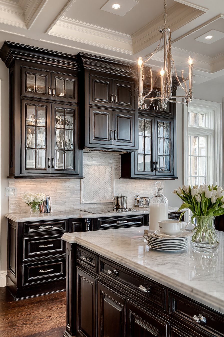 Traditional Kitchen with Tongue and Groove Ceiling