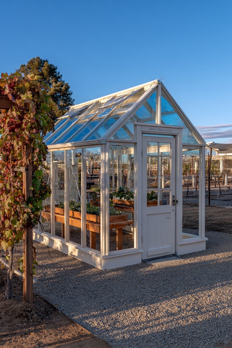 Polycarbonate Panel Greenhouse Structure