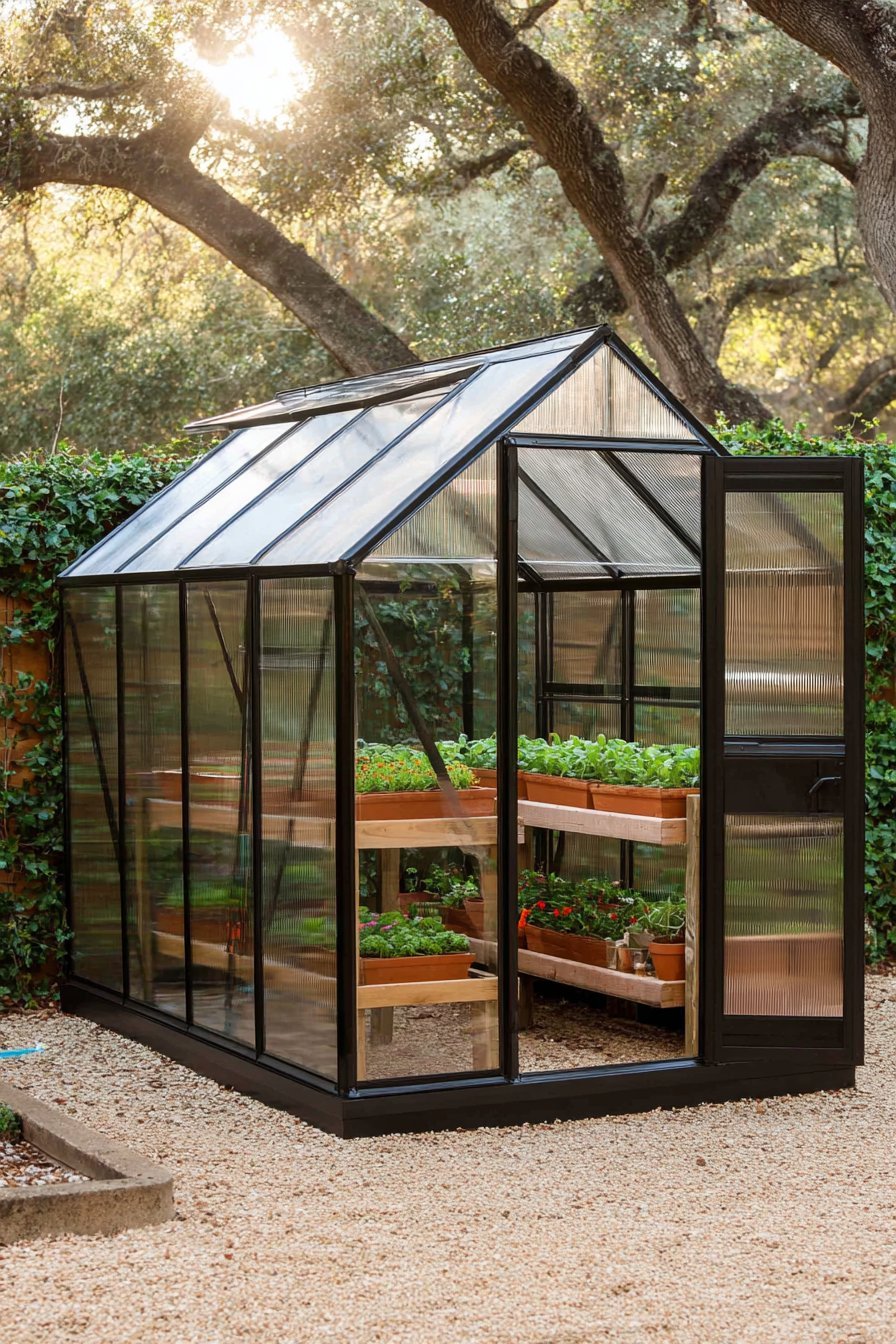 Polycarbonate Panel Greenhouse Structure