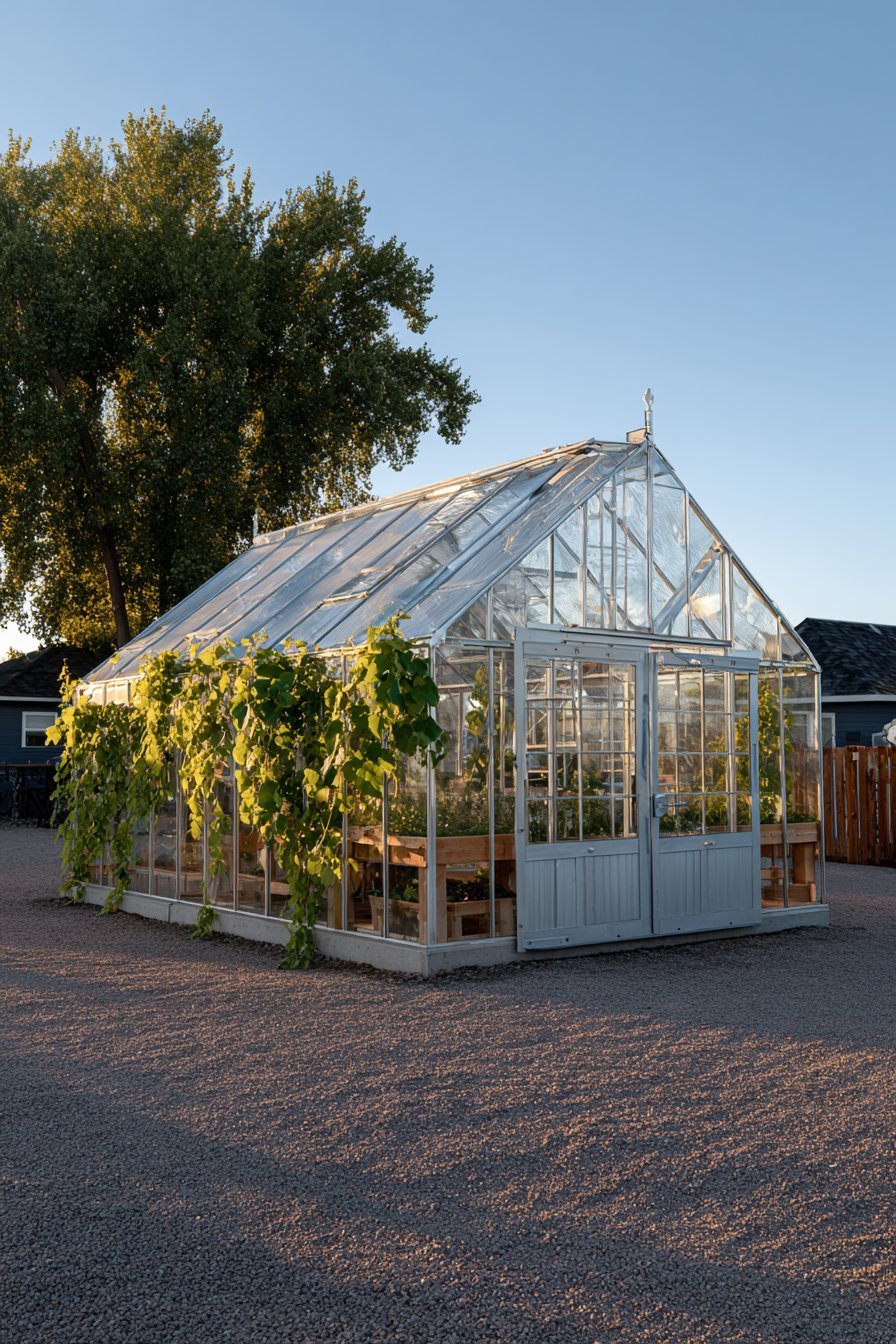 Polycarbonate Panel Greenhouse Structure