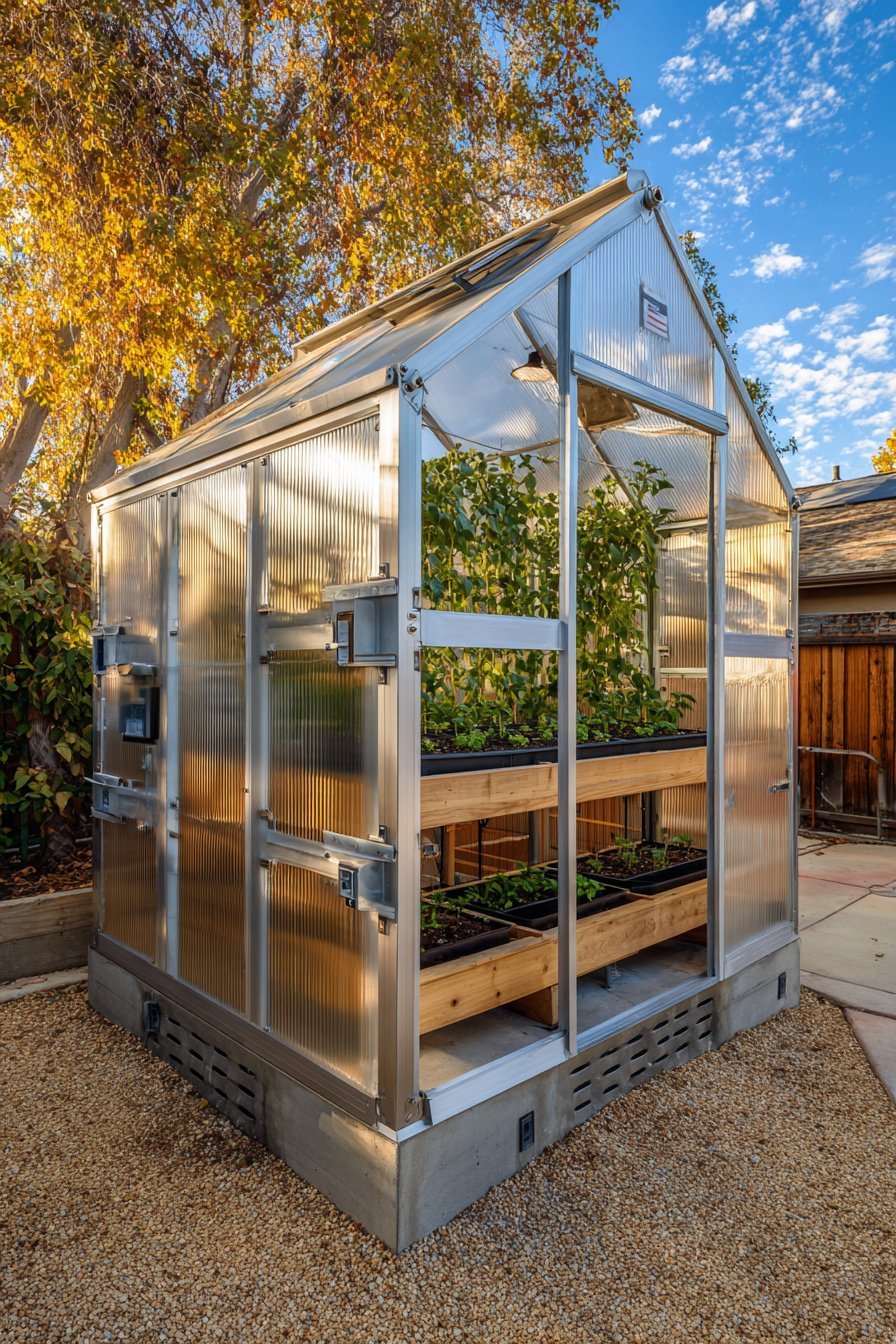 Polycarbonate Panel Greenhouse Structure