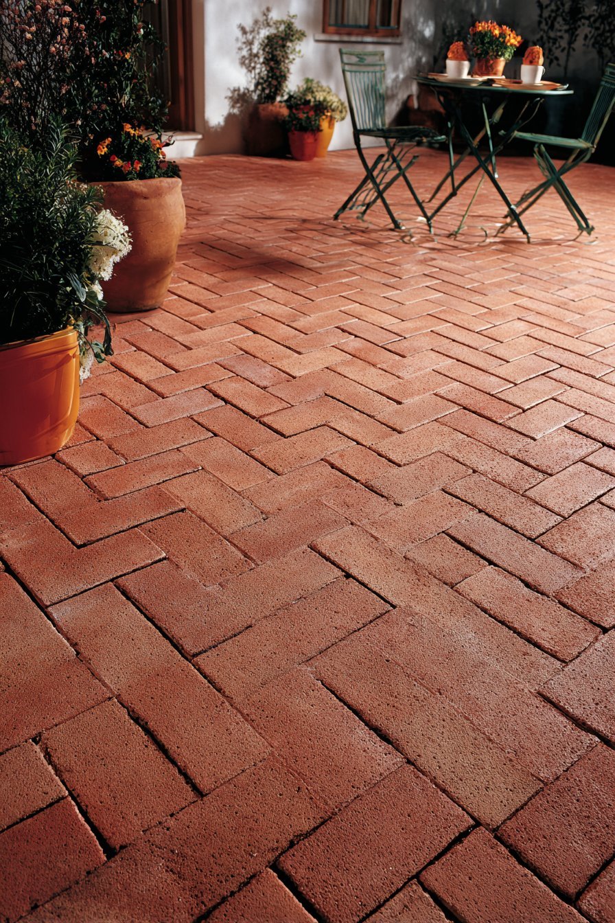 Brick-Look Concrete in Basket Weave