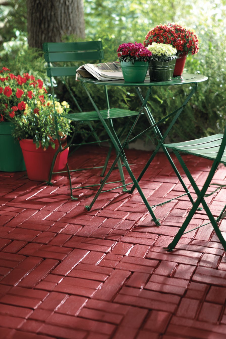 Brick-Look Concrete in Basket Weave