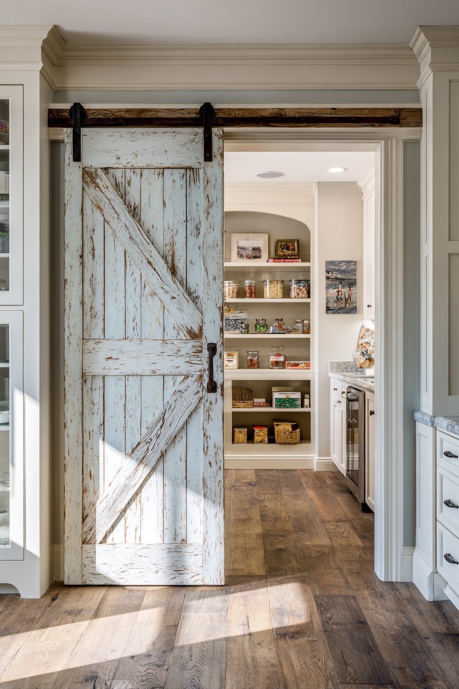 Barn Door Pantry Entry