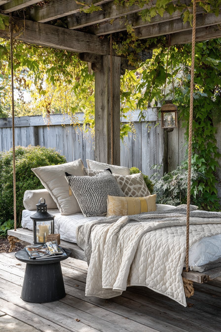 Suspended Pergola Swing Bed