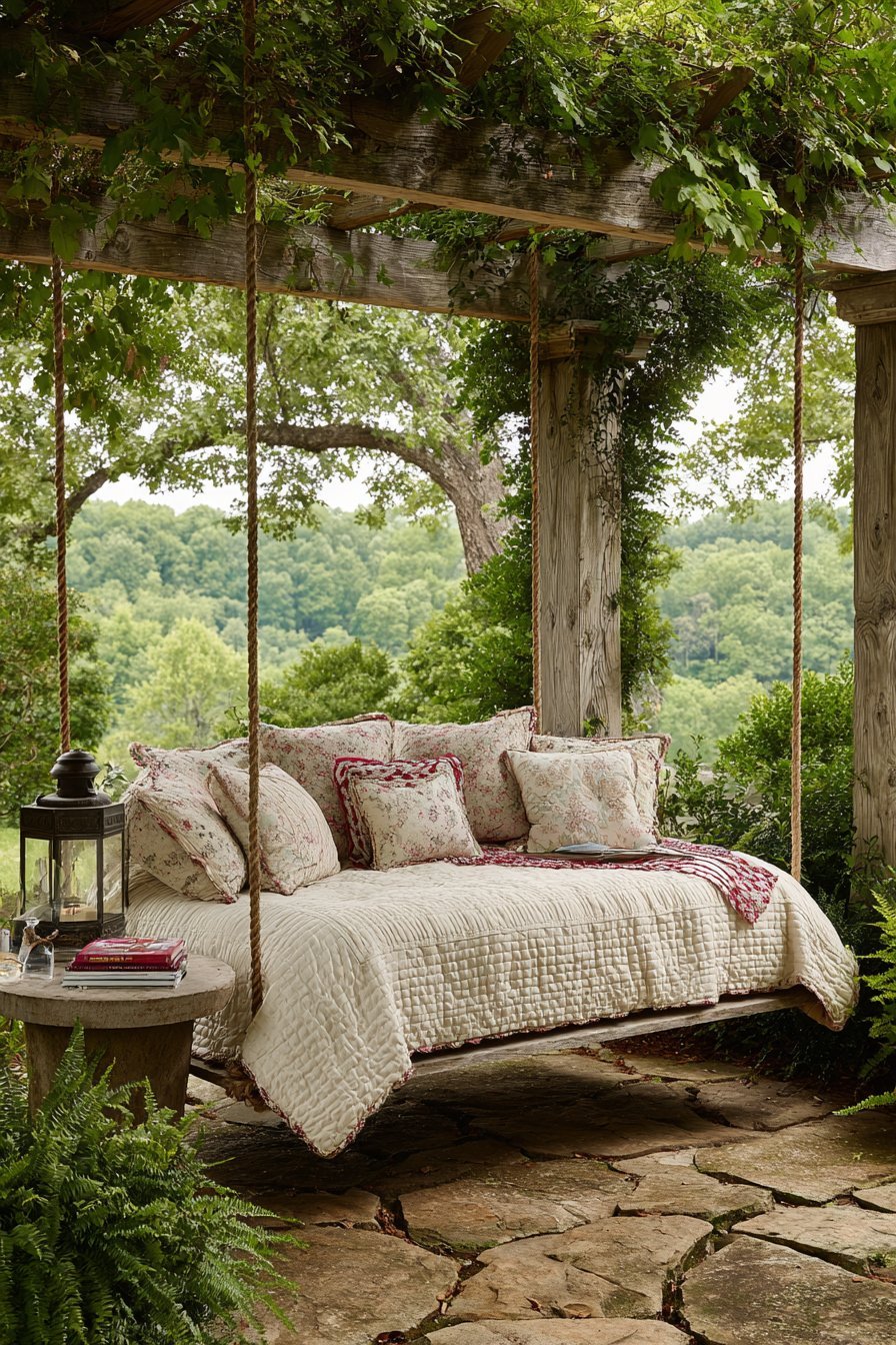 Suspended Pergola Swing Bed