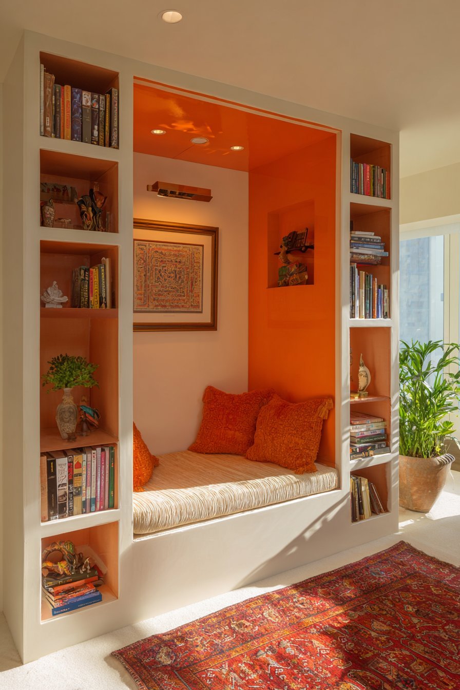 Built-In Bookshelf Sleeping Nook
