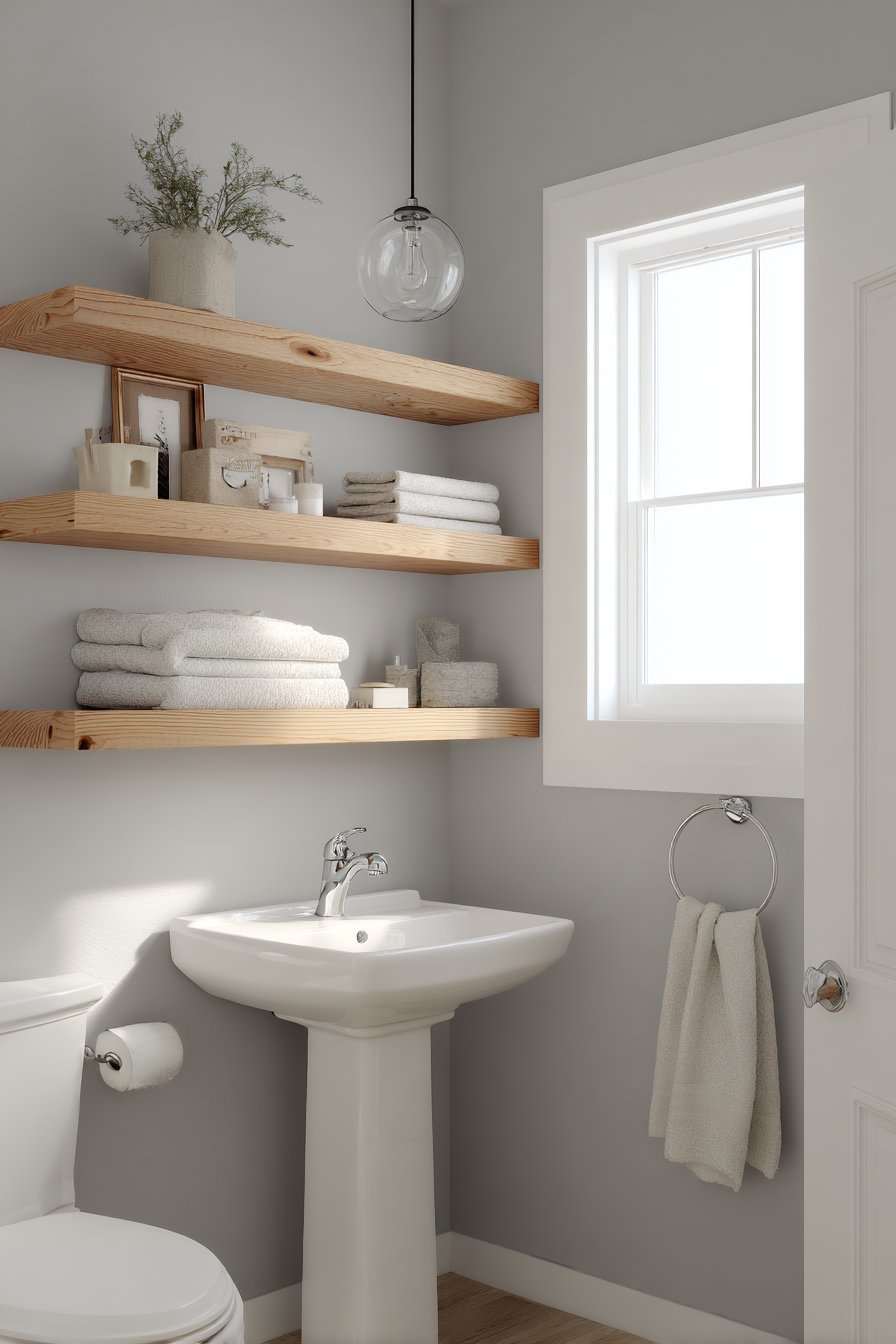 Compact Powder Room Efficiency