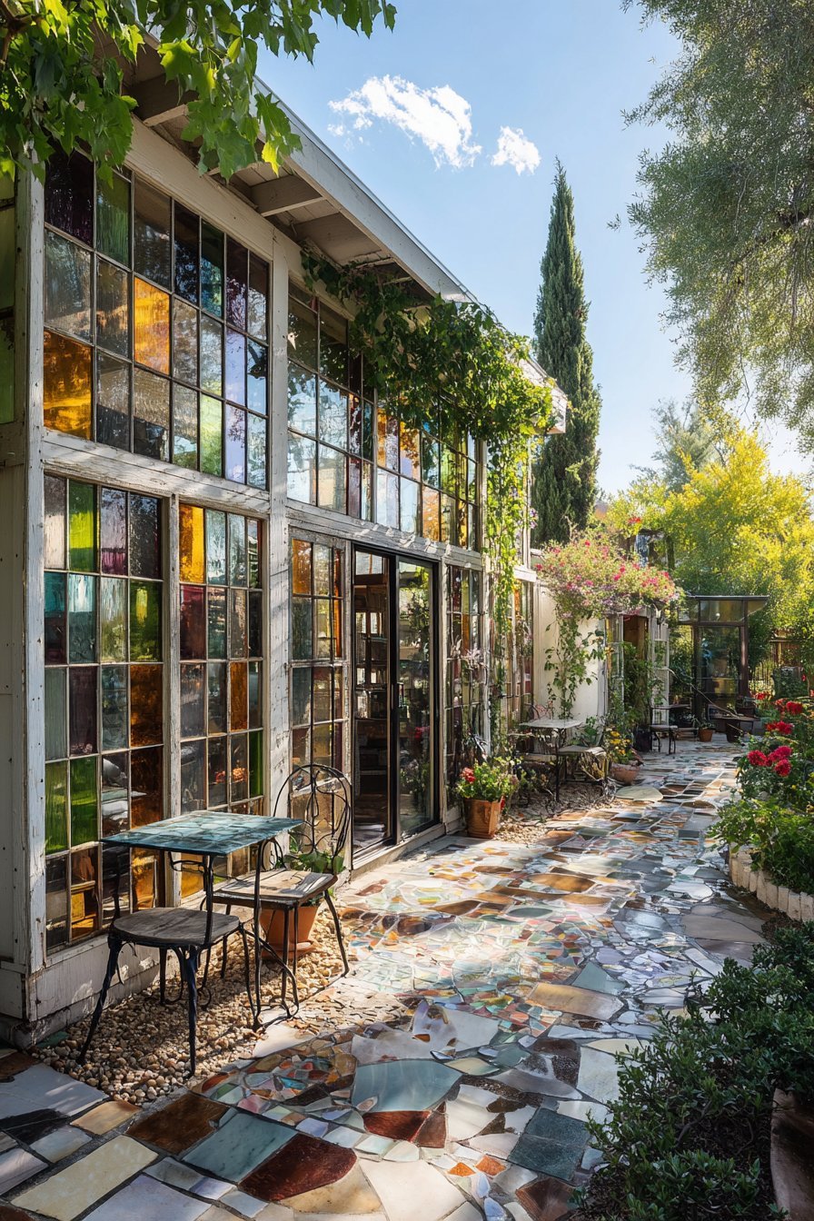 Stained Glass Garden Art Installation