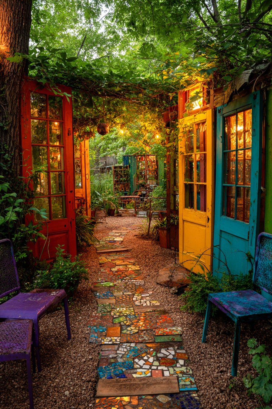 Stained Glass Garden Art Installation