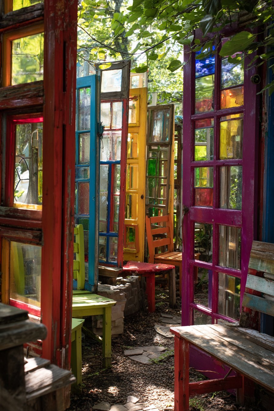 17 . Hippie backyard