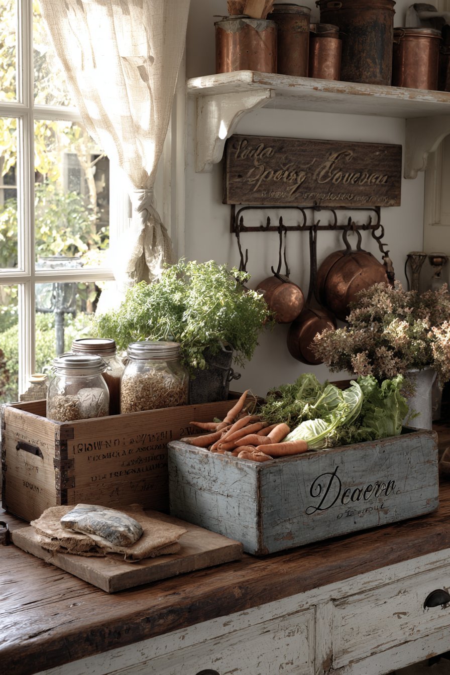 Rustic Weathered Wood Boxes