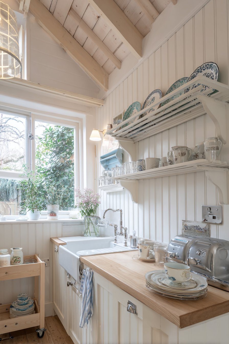 Plate Rack Beadboard Kitchen