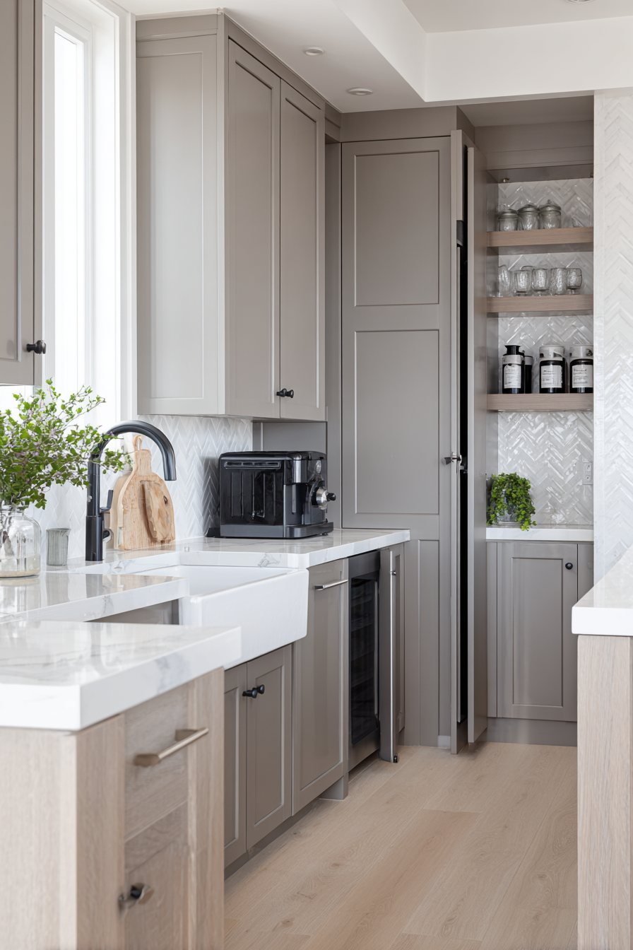 Appliance Garage with Tambour Door