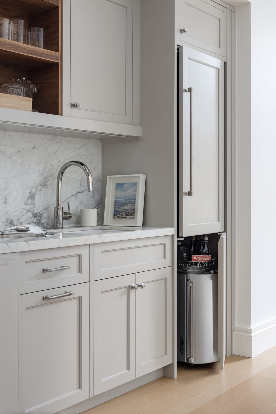 Appliance Garage with Tambour Door