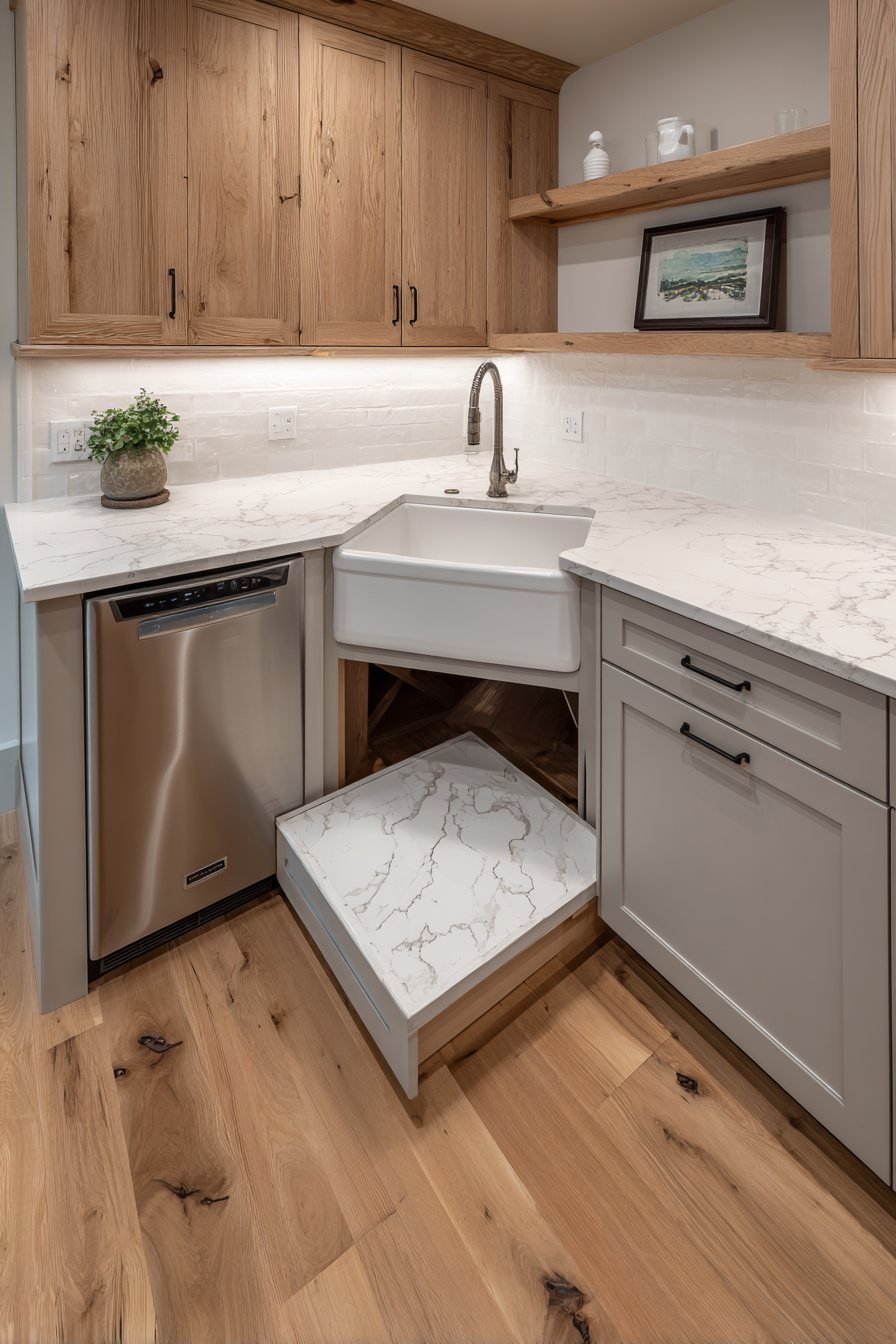 Appliance Garage with Tambour Door