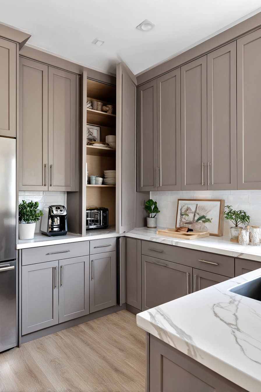 Appliance Garage with Tambour Door