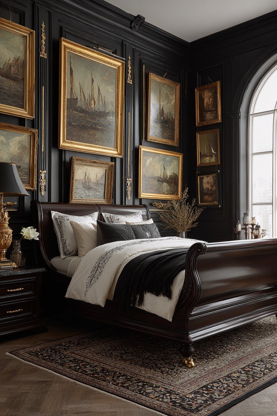 Classic Elegant Wainscoting and Persian Rug