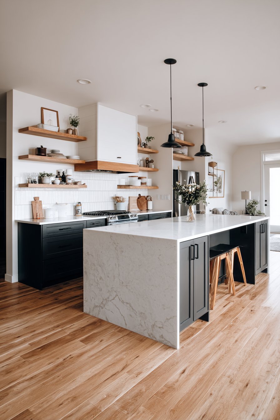 Open Shelving with Grounded Base