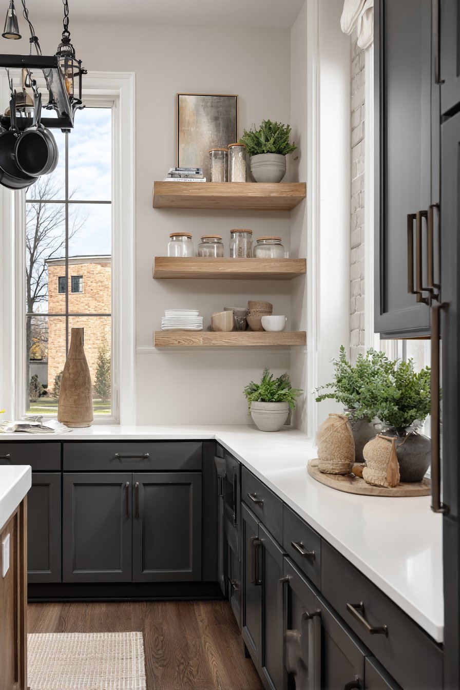 Open Shelving with Grounded Base