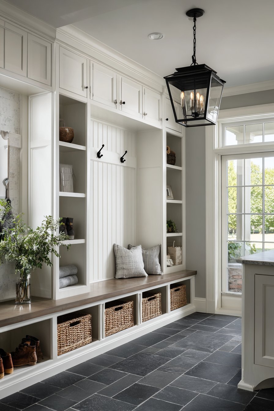 Practical Mudroom Transition