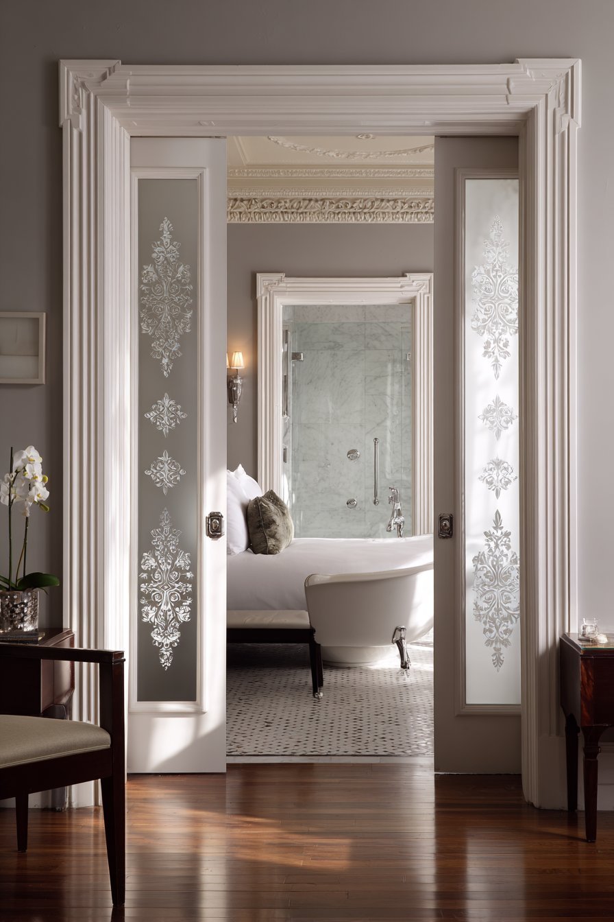 Ensuite Bathroom with Elegant Double Doors