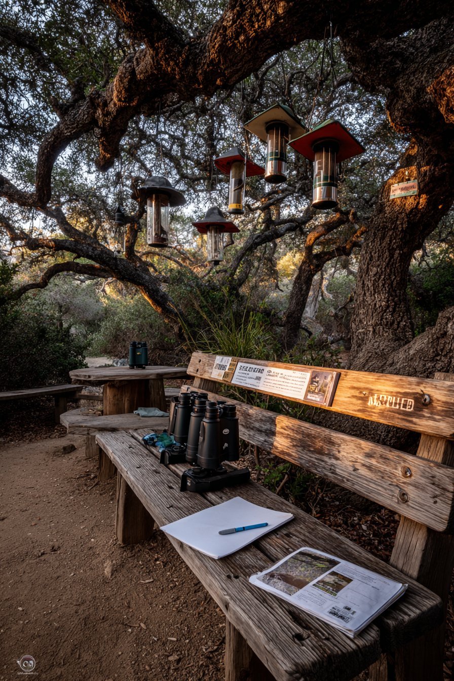 Wooden Bird Watching Station