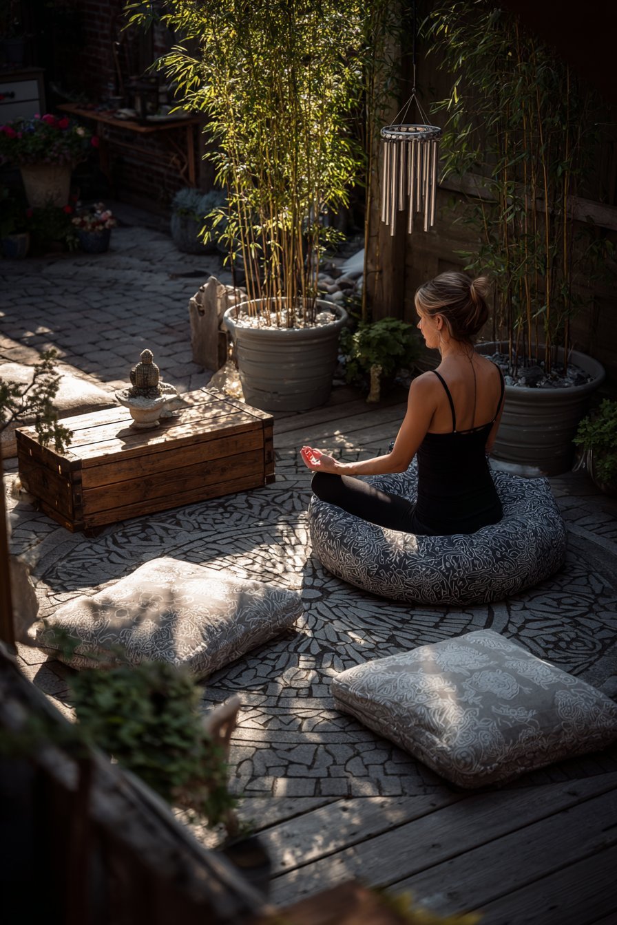 Circular Paver Meditation Space