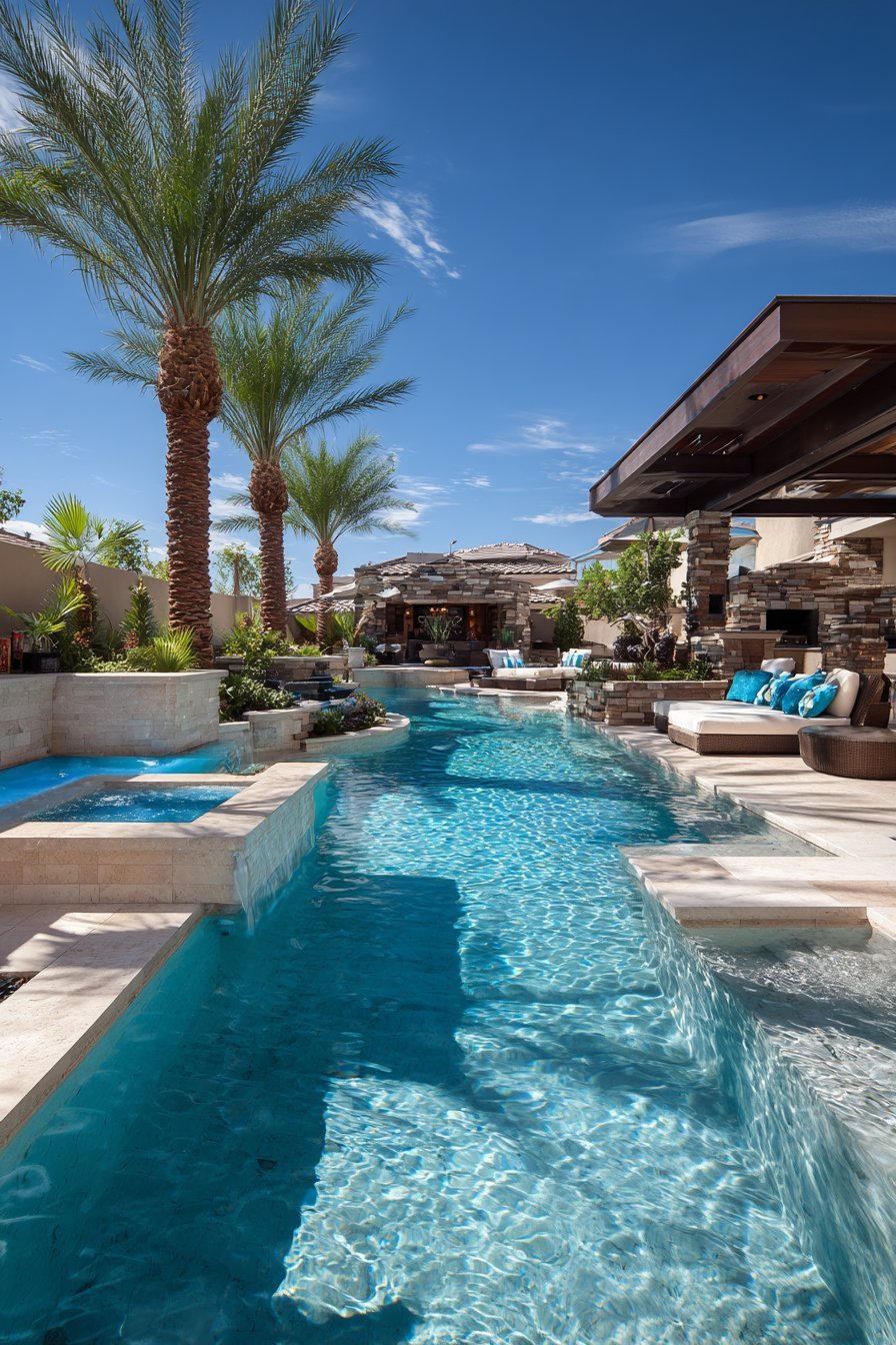 Entertainment-Focused Pool Design