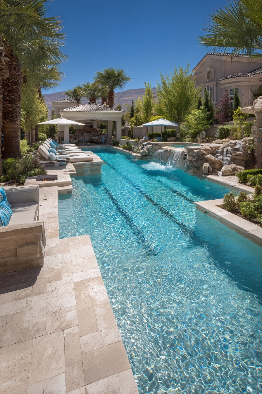 Entertainment-Focused Pool Design