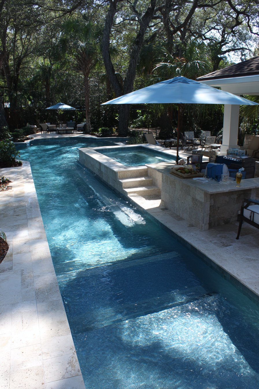 Entertainment-Focused Pool Design