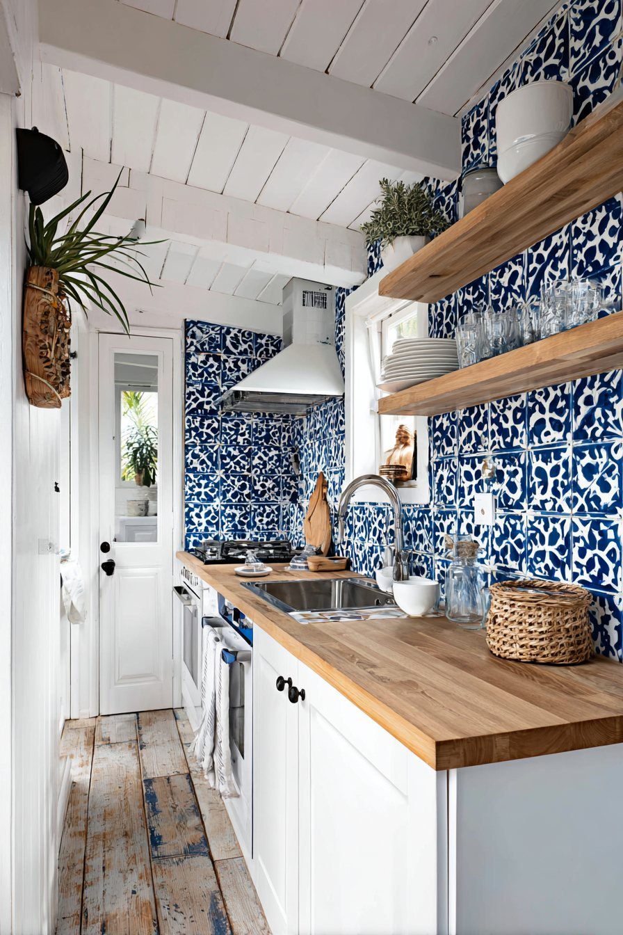 Bold Patterned Tile Backsplash Focal Point