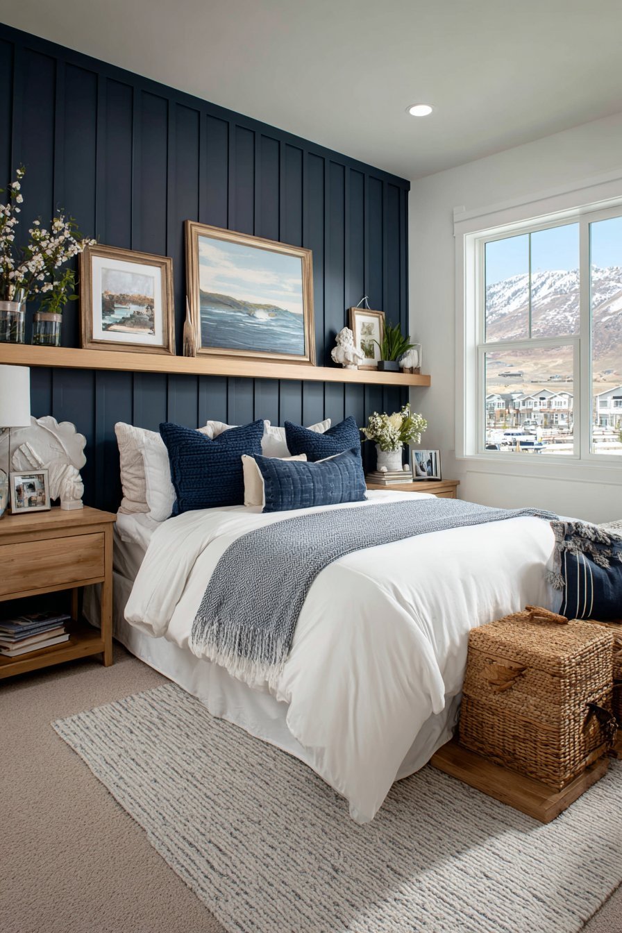 Vertical Wood Slat Accent Wall