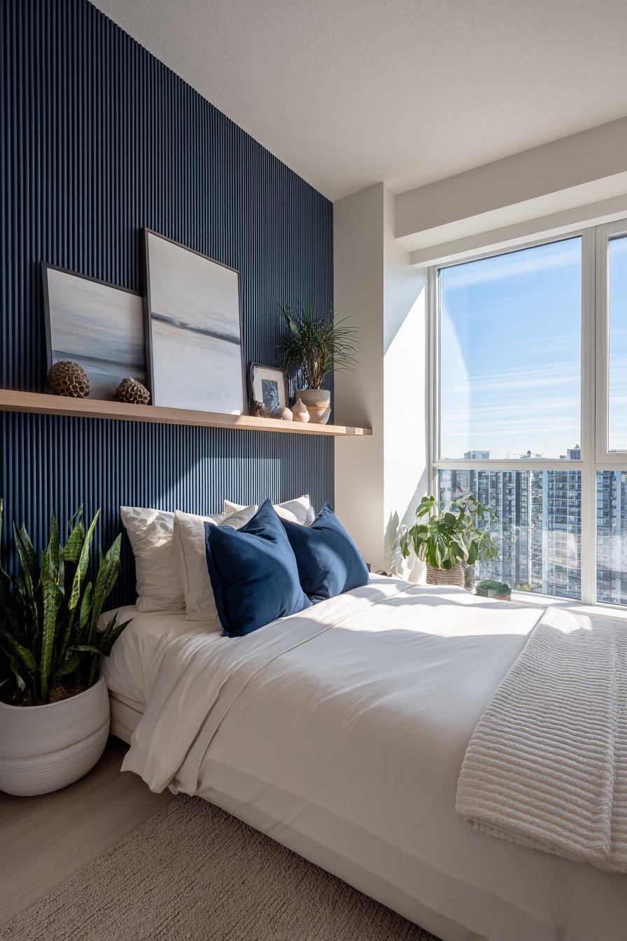 Vertical Wood Slat Accent Wall