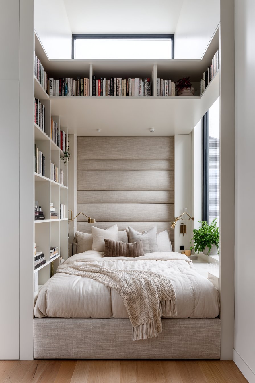 Tall Upholstered Headboard Storage