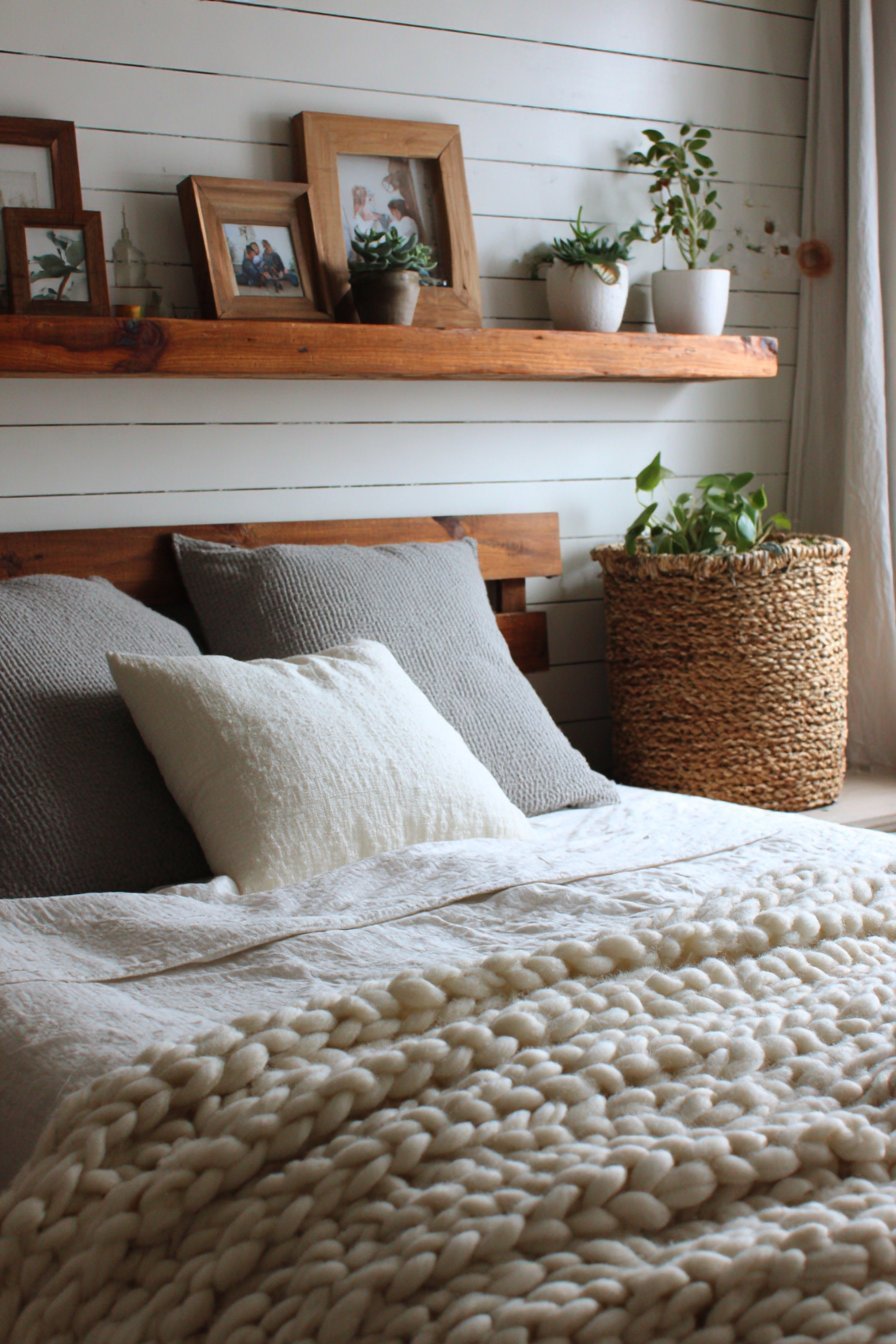 Casual Shiplap with Natural Wood Accents