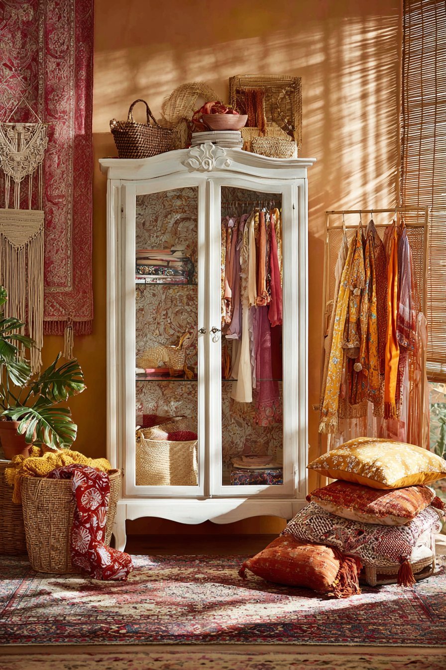 Bohemian Maximalism with Wallpaper Detail