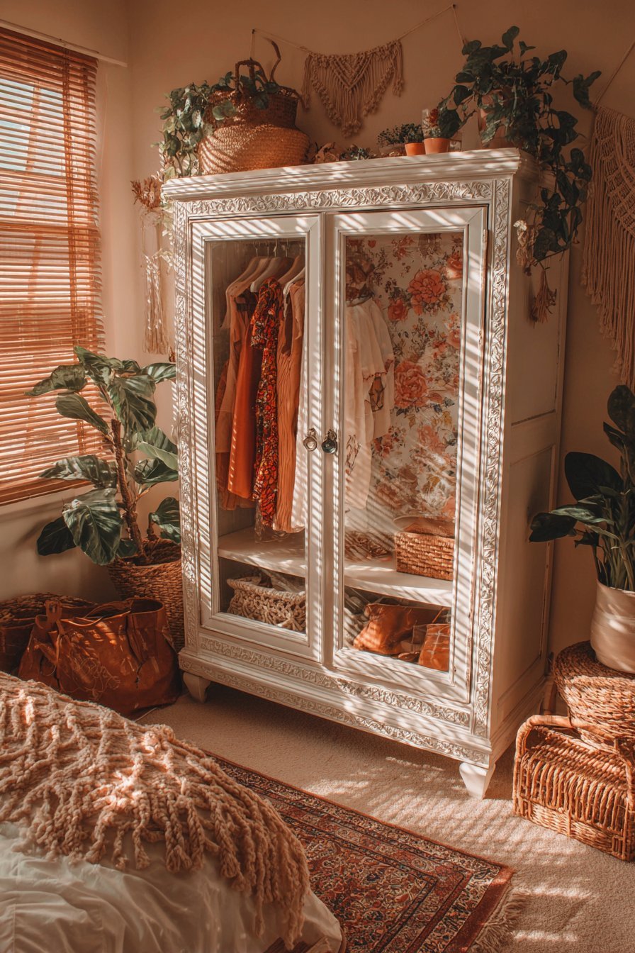 Bohemian Maximalism with Wallpaper Detail