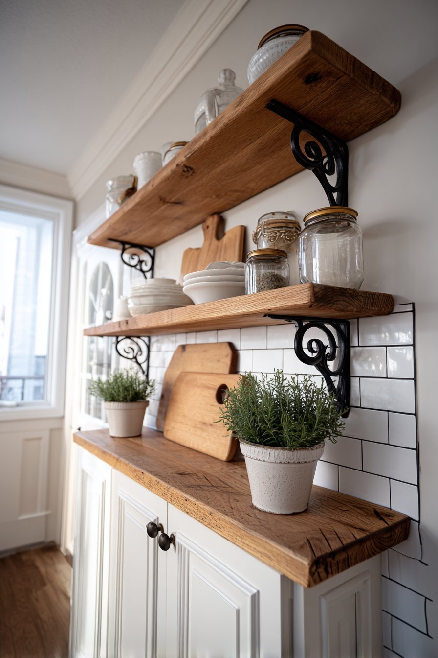 Curated Open Shelving Display