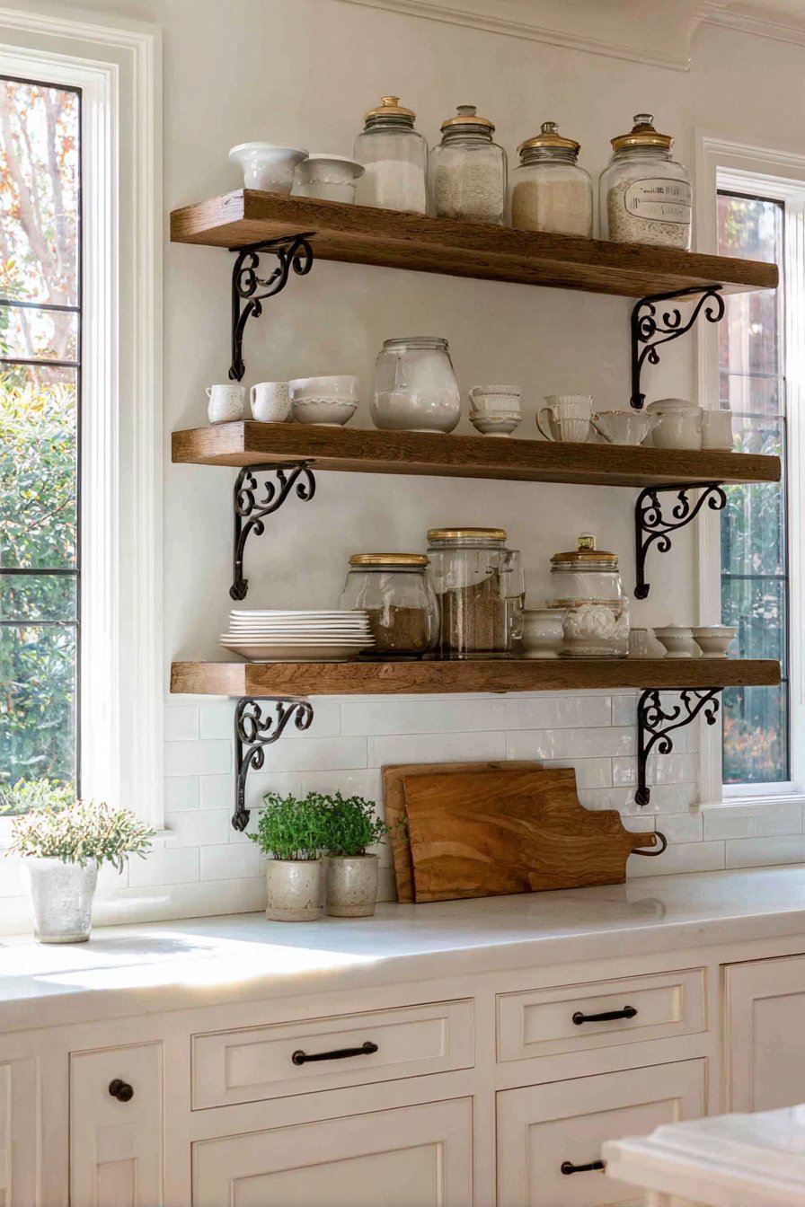 Curated Open Shelving Display