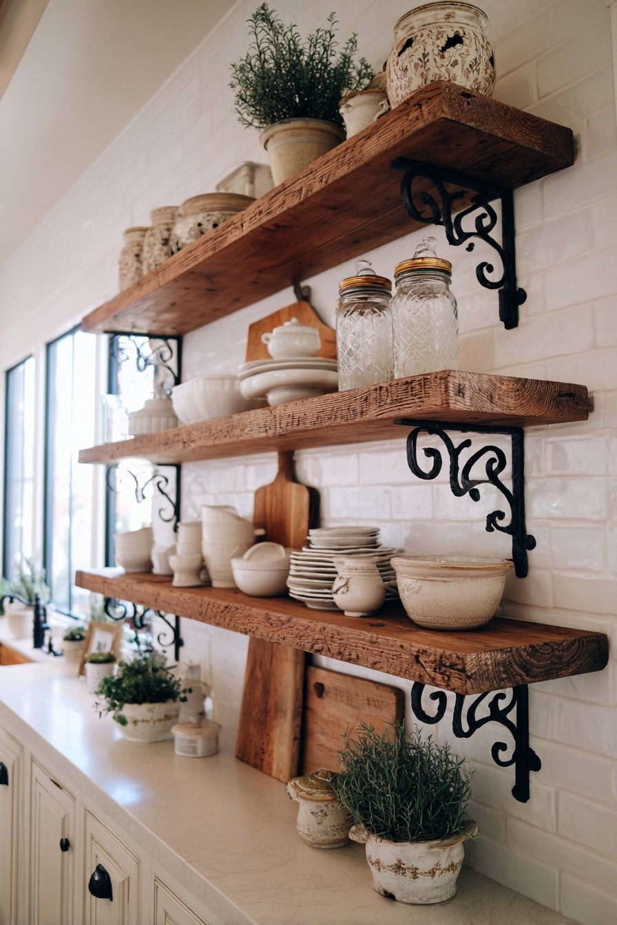 Curated Open Shelving Display