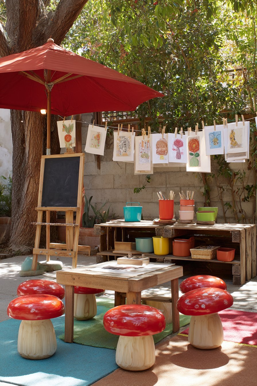 Reclaimed Pallet Kids' Art Station