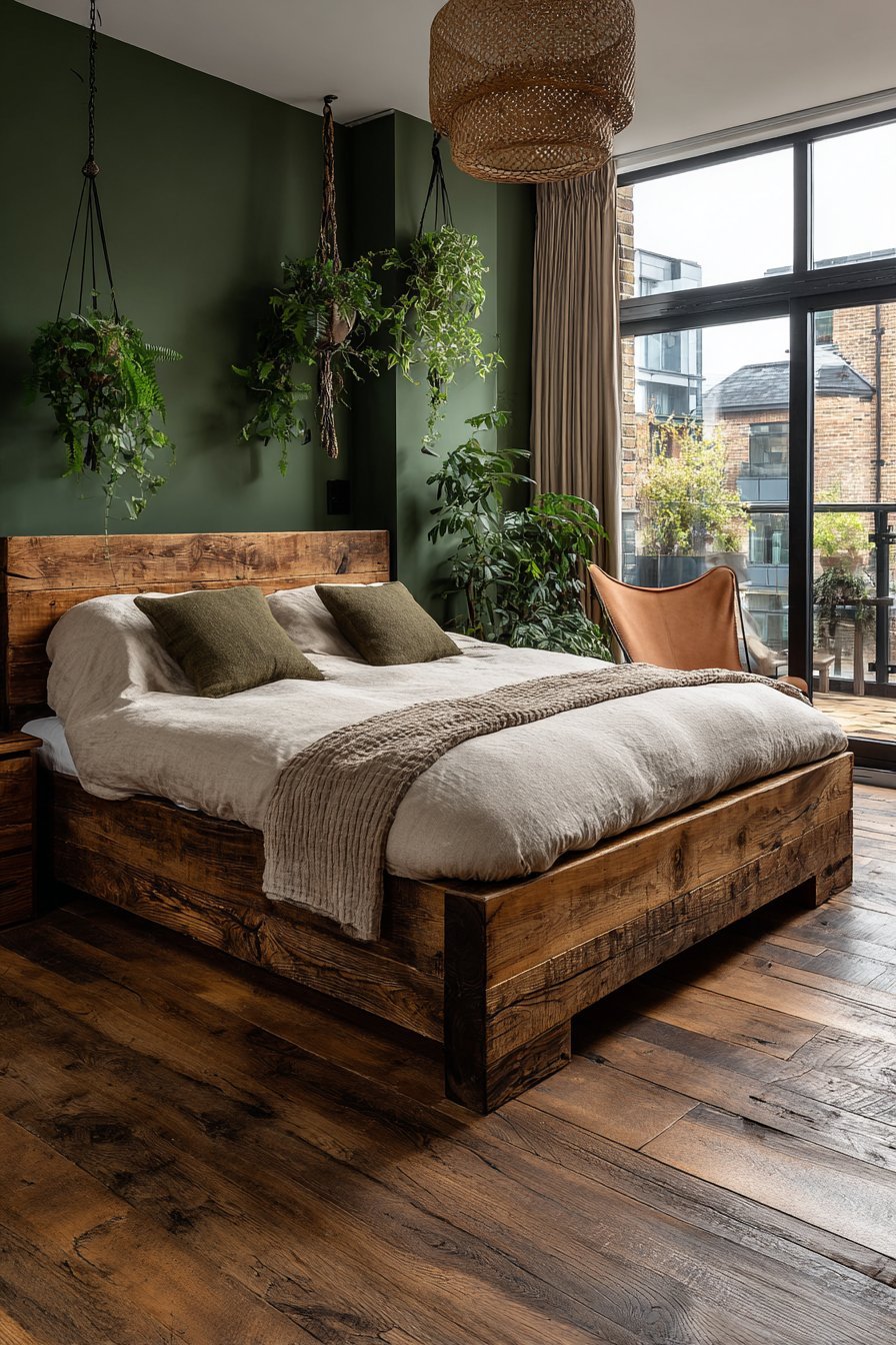 Forest Green with Reclaimed Pine